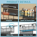 VITVITI Metal Hair Tool Organizer Wall Mount, Hair Dryer Holder with 4 Tier Shelf Basket Hooks, Bathroom Hair Styling Tool Organizer for Curling Iron/Blow Dryer/Straightener, Matte Black by CozyNest Decor