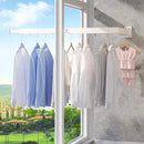 Clothes Drying Rack,Laundry Space Saver Wall Mounted,Retractable,Collapsible(Tri-Fold), White Color Rack Clothing by CozyNest Decor