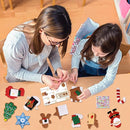 CiyvoLyeen Christmas Sewing Kit for Kids Felt Christmas Ornaments Craft Supplies DIY Activity for Girls and Boys Educational Sewing Gift for Child Set of 12 by TinyTreasures Baby Boutique