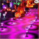 Halloween Solar Lights Outdoor 16 Pack Pink Purple LED Waterproof Mushroom Outside Lights for Yard Garden Patio Pathway Walkway Landscape Halloween Decorations by CozyNest Decor