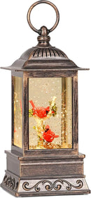 Christmas Snow Globe Cardinal Lantern, Glitter Lighted Christmas Decorations for Home with Music, Light Up Musical Snowglobe Cardinal Décor by CozyNest Decor