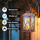 Solar Lanterns Outdoor, Waterproof Garden Hanging Lanterns with LED Flickering Flameless Candles for Mom Grandma Women Lantern Decorative Outdoor for Yard, Garden,Party Decor by CozyNest Decor