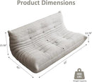 Bean Bag Chair, Oversized Bean Bag Chair for Living Room, Fireside Chair for Adults with Memory Foam Filled, Big Accent Lounge Floor Sofa for Reading, Relax, No Assembly Required. (Grey 3-Seater) by CozyNest Decor