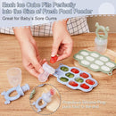KingKam Baby Breastmilk Popsicle Molds & Baby Fruit Feeder (2 Pack), Baby Food Freezer Tray Storage Containers, Silicone Pacifier Feeder and Teether by TinyTreasures Baby Boutique