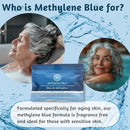 Methylene Blue Bath Soak | Age Defying Serum for Aging and Fragile Skin | Supplement for Defying The Signs of Aging Fragile Skin | USP Pharmaceutical Grade | 10 Dissolvable Sachets by CozyNest Decor