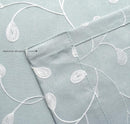 MIUCO Floral Embroidered Semi Sheer Curtains Linen Look Grommet Window Curtains for Bedroom 52 x 95 Inch 2 Panels, Sea Foam by CozyNest Decor