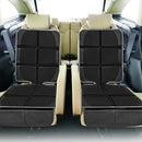 Car Seat Protector 2 Pack Baby Car Seat Covers with Mesh Pockets & Non-Slip Backing 600D Durable Seat Protector Under Baby Car Seat (Black & Gray, Large) by TinyTreasures Baby Boutique