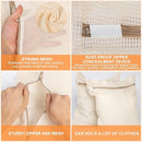 4-Piece Large Durable Organic Cotton Mesh Laundry Bags with Sturdy Zippers and Breathable Mesh are Delicate Laundry Bags for Underwear, Clothes, Pants and Socks by TinyTreasures Baby Boutique