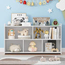 Book Shelf Set of 2, 5 Cubes Storage Organizer, Open Shelf Wooden Bookcase, Freestanding White Bookshelf Cube Shelf for Bedroom, Living Room, Home Office by CozyNest Decor