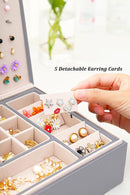 Womens Earring Jewelry Box for Girls Jewelry Earring Organizer Box Earring Holder Organizer for Girls Jewelry Organizer Earring Boxes for Women Girls Stud Earring Organizer Jewelry Box Grey by TinyTreasures Baby Boutique