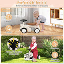 HONEY JOY Ride On Push Car, Outdoor Toddler Riding Toys w/Steering Wheel, Horn & Storage, Foot-to-Floor Sliding Car, No Batteries, Retro Baby Ride On Toys for Boys and Girls (White) by TinyTreasures Baby Boutique