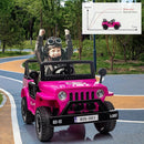 Ride on Truck Car, 12V Electric Ride on Car with Remote Control, MP3, LED Lights, Suspension System, Double Doors, Safety Belt, Ride-on Toy for Kids Aged 3-8 Years by TinyTreasures Baby Boutique
