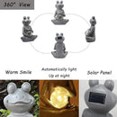 Solar Frog Garden Figurines Solar Lights Yoga Frog Statue for Outdoor Garden Patio Yard Frog Decor Gifts for Women Grandma Mother's Day Birthday Gifts by CozyNest Decor