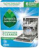Seventh Generation Dishwasher Cleaning Packs 6 Count Free & Clear Removes odor-causing residue Powered by oxy power by TinyTreasures Baby Boutique
