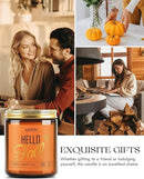 AOOVOO Hello Fall Candles - 9 oz Scented Candles, Aromatherapy Candle, Soy Candle for Home Scented by CozyNest Decor
