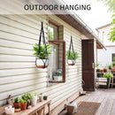 43 Inch Macrame Plant Hanger - Fits 6-15 Inch Pots, Extra Long Hanging Planter Holder for Indoor Outdoor, with Red Wood Beads, Boho Home Decor, 2 Pack, Black (POTS NOT Included) by GreenHaven Gardens