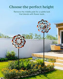 Solar Wind Spinner, Outdoor Metal Wind Spinners with Light, Windmill Decor for Yard Garden, Ideal Gifts for Birthday, Housewarming, Mother's Day, Christmas (13" W x 74" H) by CozyNest Decor