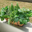 Artificial Greenery Plants Fake Plastic Leaves with Stems UV Resistant Large Bunches Outside Faux Plants Bushes for Outdoor Patio Garden Front Porch Yard Decor (Green) by CozyNest Decor