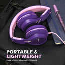 AILIHEN C8 Girls Headphones, On-Ear Headphones Wired with Microphone and Volume Control Foldable Corded Stereo 3.5mm Headset for Girls School Chromebook Laptop Computer PC Tablets Travel (Purple Pink) by TinyTreasures Baby Boutique