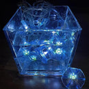 Solar Flowers Outdoor Waterproof - Petunia Blue Morning Glory Flowers&Solar Moth Orchid String Lights 12.5ft 10 LED Phalaenopsis Flower Solar Fairy Lights by GreenHaven Gardens