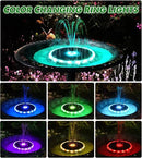 Solar Fountain Matte Panel with 4000 mAH Battery, 4W Bird Bath Fountains Solar Power with 8 Nozzles, Floating Solar Fountain Pump for Bird Bath, Garden, Pond, Outdoor (Color Change) by GreenHaven Gardens