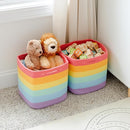 NaturalCozy Storage Cubes 11 Inch Cotton Rope Woven Baskets for Organizing, 3-Pack | Cube Storage Bin | Square Storage Baskets for Shelves Organizer, Classroom, Kids Toy Bins, Closet, Baby Nursery by TinyTreasures Baby Boutique