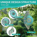 Wind Spinner Mandala Peacock Blue Ocean,Wind Spinner for Yard and Garden,Gifts for Women Mom Grandma Wife Father,12Inch 3D Kinetic Yard Art Decorations Outdoor&Indoor Christmas Decor by GreenHaven Gardens