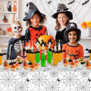 2 Pcs Halloween Tablecloth - Plastic Halloweens Spider Webs Table Cloth, White Disposable Rectangle Spiderweb Table Cover for Halloween Party Decorations Supplies Favors Tables Decor, 108 x 54 Inch by CozyNest Decor