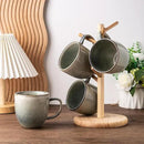 AmorArc 12oz Coffee Mugs, Ceramic Coffee Mugs set of 6 for Man, Woman, Dad, Mom, Modern Coffee Cups with handle for Latte/Cappuccino/Milk/Cocoa. Dishwasher&Microwave Safe, Reactive Glaze by CozyNest Decor