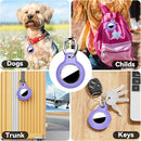 Upgrade Waterproof 2 Pack Airtags Holder with Apple Airtags Keychain, Hard PC Air Tag Case, Anti-Scratch & Shock Air tag Holder, Men's Women's Keyrings & Keychains-Purple+Rose Red by TinyTreasures Baby Boutique