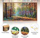 Aurlan Forest Landscape Hand Painted Framed Wall Decor(40"x20"), Large Abstract Birch Tree 3D Textured Oil Painting on Canvas Artwork, Modern Nature Plant Wall Art for Office Living Room Bedroom by CozyNest Decor