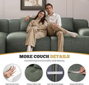 122" Modern L Shaped Modular Sectional Sofa, Boneless Couches for Living Room with Ottoman,4 Seater Convertible Chenille Cloud Couch Sofa Set, No Assembly Required, Green 1 PCS by CozyNest Decor