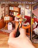 Rolife DIY Miniature House Kit Leisure Tea Time, 3D Book Nook Openable Bookshelf Decor for Adults, Mini Model House Kits, DIY Crafts Kit Halloween for Adults (Leisure Tea Time) by TinyTreasures Baby Boutique