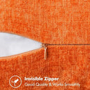 MIULEE Pack of 2 Fall Couch Throw Pillow Covers 20x20 Inch Bright Orange Farmhouse Decorative Pillow Covers with Stitched Edge Soft Chenille Solid Dyed Pillow Covers for Sofa Bed Living Room by CozyNest Decor
