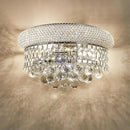 Empire Crystal Wall Sconces, Chrome Wall Light Fixtures, Luxury Wall Lamp for Living Room Bedroom Bathroom Bedside Hallway Stairway by CozyNest Decor
