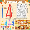 Blosssound 10 Set Pre Printed Canvas Pre Drawn Canvas Painting with Easel Kits 5" x 7" Outline Painting Panels for Beginners, DIY Craft Project, Party Favor, Home Decors(Autumn) by TinyTreasures Baby Boutique