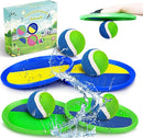 Jalunth Ball Catch Set Game Toss Paddle - Beach Toys Back Yard Outdoor Games Pool Backyard Target Throw Sticky Set Age 3 4 5 6 7 8 9 10 11 12 Years Old Boys Girls Kids Easter Gifts Green Blue 2 Pack by TinyTreasures Baby Boutique