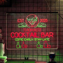 Personalized Bar Signs with Your Name for home wall light up with personalized pub name, man cave accessories, beer themed neon customizable lighted sign by CozyNest Decor