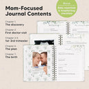 Pregnancy Journal for First Time Moms Gifts - 90 Pages Hardcover Pregnancy Memory Book, Beautiful & Cute Baby Book Keepsake, Ultrasound Baby Scrapbook, Mom To Be Gift (Sage) by TinyTreasures Baby Boutique