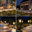 XMCOSY+ Solar Pathway Lights, Garden Solar Lights, 20 LM LED Glass Water Lens, IP65 Waterproof Solar Powered Light for Outside Driveway Walkway Landscape Backyard Sidewalk (‎Black & Brown) by CozyNest Decor