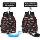 Accmor Toddler Backpack with Leash, Baby Backpacks with Anti Lost Wrist Link, Cute Mini Kids Backpack Leash Walking Harness for Travel, Small Excavator Backpack Tether for Boys Girls 1-3 (Black) by TinyTreasures Baby Boutique