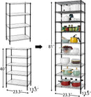 Finnhomy 9-Tier Wire Shelving Unit Adjustable Steel Wire Rack Shelving, 81 Inches Height 9 Shelves Metal Storage Rack, Pantry Shelves for Storage with PE mat, NSF Certified, Black by GreenHaven Gardens