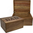 Dad Box with Kids Names - Custom Keepsake Box for Memories with Engraved Children Names, Personalized Fathers Gifts from Daughter/Son/Family, Birthday Gifts for Dad from Kids, 11.5x8.5x5.5 in by TinyTreasures Baby Boutique