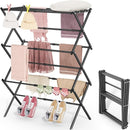 APEXCHASER Clothes Drying Rack, 3-Tier Laundry Drying Rack for Clothes, Expandable Metal Clothing Dryer, Collapsible Towel Rack, Air Drying Rack, Black by TinyTreasures Baby Boutique