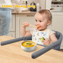 Hook On High Chair: Portable Fast Table Chair with Storage Bag, Clip on High Chairs for Babies and Toddlers, Foldable Baby Feeding Chair with Removable Seat for Home and Travel -Grey by TinyTreasures Baby Boutique