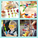 48 Piece Suction Cup Toys Construction Set, Silicone Building Blocks DIY Blocks - Sucker Toy are Fun Bath Toys, Fidget Toys for Toddlers 1-3 Old Boys and Girls by TinyTreasures Baby Boutique
