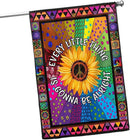 FLAGWIX Flags - Hippie Sunflower. Every Little Thing Gonna Be Alright Flag, House Flag (29.5" x 39.5") - USA House Garden Flags Premium Polyester-Decorative Outdoor Flags by GreenHaven Gardens