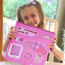 Pro 10 Inch Potholder Loom Kit for Kids & Beginners, Large Weaving Loom Crafts for Girls Age 6-12 Year Old & Adults, Gift Ideas for Birthday & Christmas, 112 Delicate Loops to Make 2 Pot Holders by TinyTreasures Baby Boutique