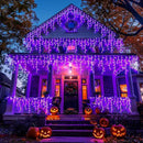 JMEXSUSS Purple Christmas Icicle Lights, 38.8 FT 400 LED Purple Icicle Lights Outdoor Waterproof, 8 Modes Purple Christmas Lights with 80 Drops Plug in for House Christmas Party Decorations by GreenHaven Gardens