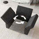 Belffin Modular Sectional Sleeper Sofa Bed Convertible Sectional Couches for Living Room. Black Couch by CozyNest Decor